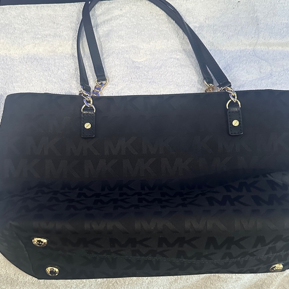 Michael Kors Signature Monogram Tote with Gold Hardware
